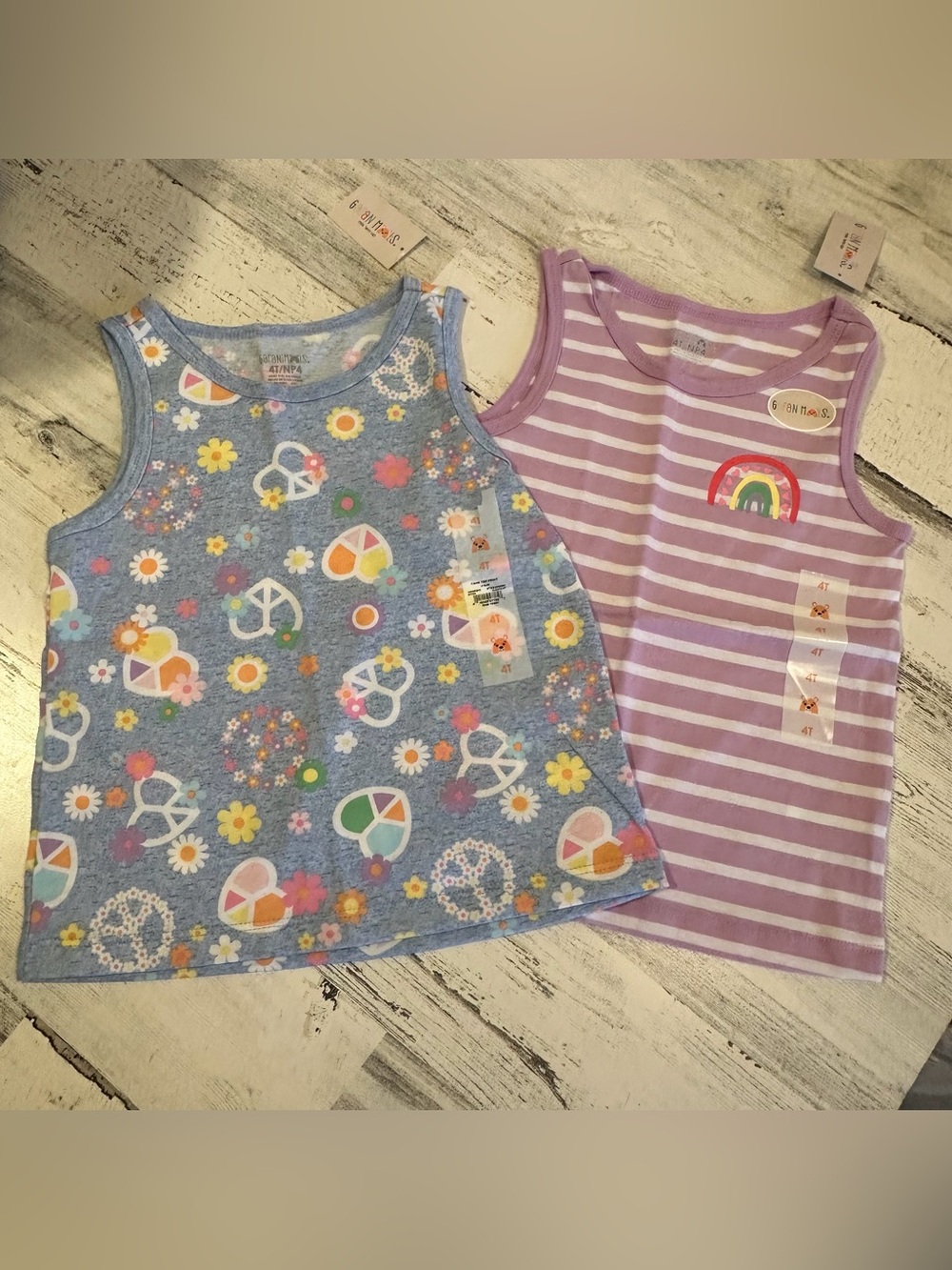 2 Garanimals Toddler Tank Tops Size 4T NEW